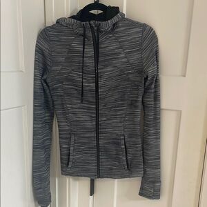LuluLemon black-and-white zip hoodie